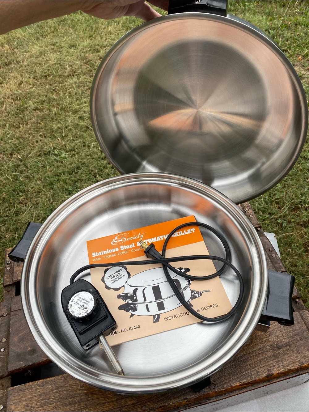 Vtg Regal Society Stainless Steel Automatic Skillet Dome S-Steel Lid K7260 USA